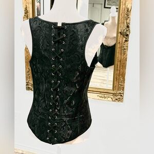 Women’s Under Bust Black Corset Steampunk Goth Whimseygoth Witchy size 6XL